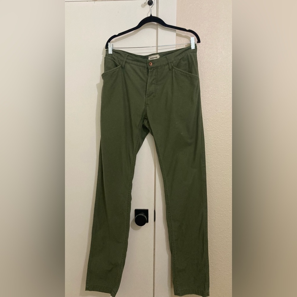 Taylor Stitch Green Camp Pants Size 32/34